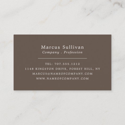 Bruin-hardhout in racking, bijtend visitekaartje (Achterkant)