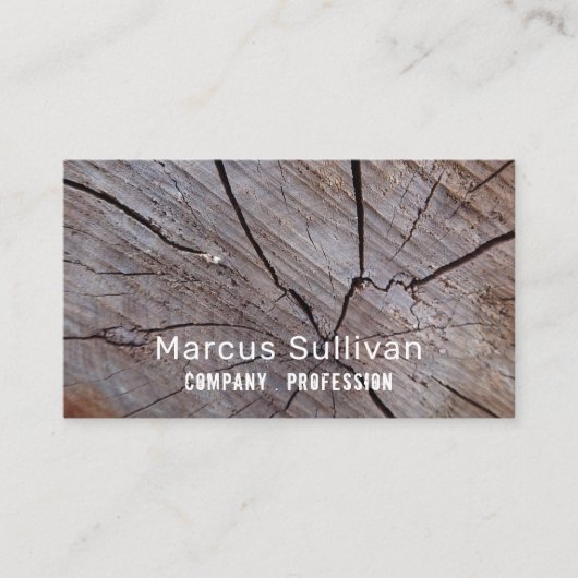 Bruin-hardhout in racking, bijtend visitekaartje (Voorkant)