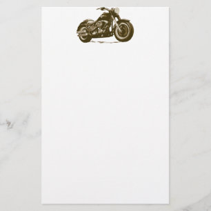 Bruin Harley-motorfiets Briefpapier