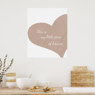 Bruin Hart Hemel Citaat Muurprint Poster