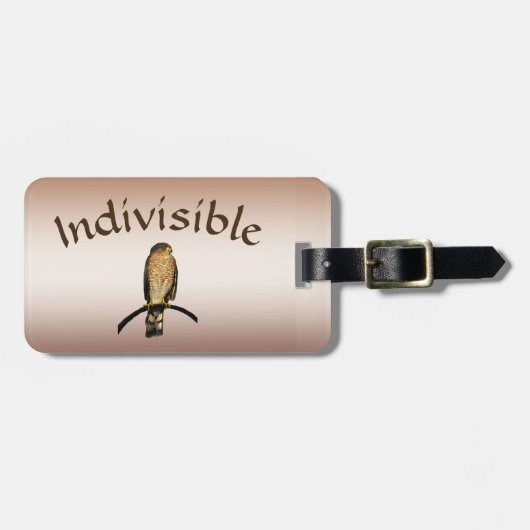 Bruin Hawk Indivisible Bagagelabel (Voorkant horizontaal)