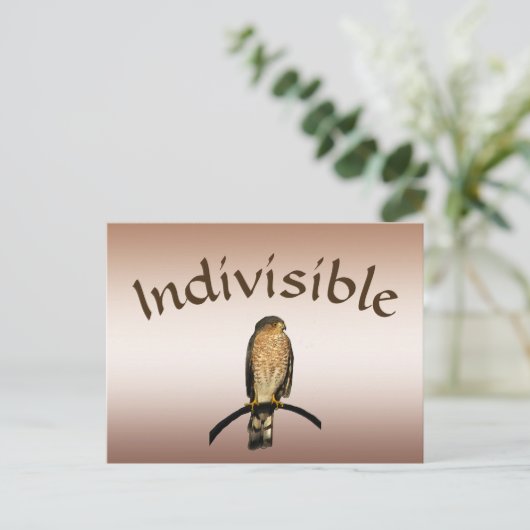 Bruin Hawk Indivisible Briefkaart (Staand voorkant)