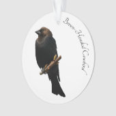Bruin-Headed Cowbird Ornament (voorkant)