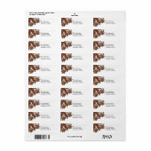 Bruin Herfst Leaf Stamp Return Address Etiket (Full Sheet)