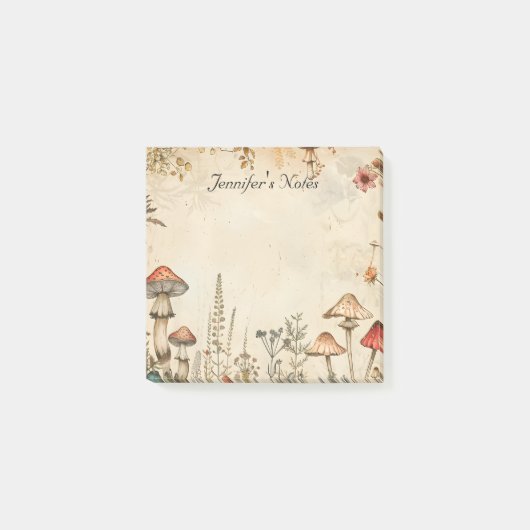  Bruin Herfst thema Paddenstoelen Post-it® Notes (Voorkant)