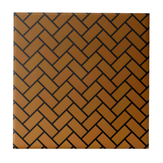 Bruin Herringbone Bricks Tegeltje