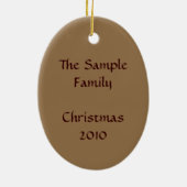 Bruin Herten Paar Gepersonaliseerde Kerstmis Ornam Keramisch Ornament (Achterkant)