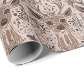 Bruin hertenpatroon cadeaupapier (Rol Hoek)