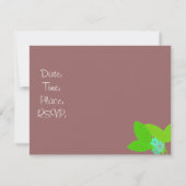 Bruin Hippopotamus Baby shower Kaart (Achterkant)