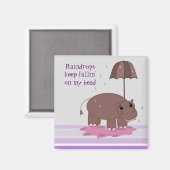 Bruin Hippopotamus Magneet (Voorkant / Achterkant)