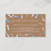 Bruin Hologram Bakkerij Zelfgemaakte Chef Patisser Visitekaartje (Achterkant)