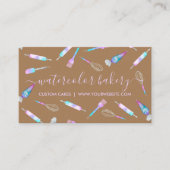 Bruin Hologram Bakkerij Zelfgemaakte Chef Patisser Visitekaartje (Voorkant)