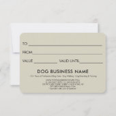 Bruin Hond Grooming Huisdier Vet Boarding Certific (Achterkant)