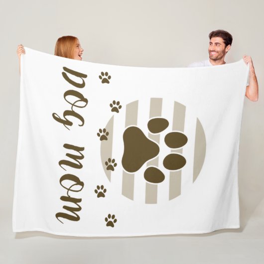 Bruin Hond Mama Love 60x80 Fleece Deken (In situ)