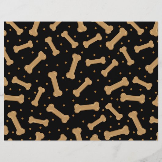 Bruin hondenbont met zwart-backscrapbook flyer (Voorkant)