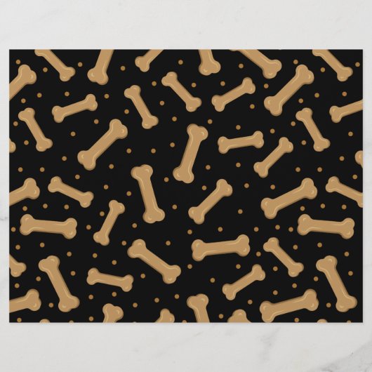 Bruin hondenbont met zwart-backscrapbook flyer (Achterkant)