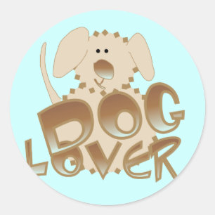 Bruin Hondenliefhebber Tshirts en geschenken Ronde Sticker