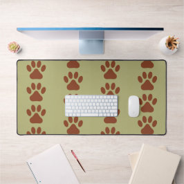 Bruin hondenpootpatroon bureaumat