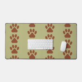 Bruin hondenpootpatroon bureaumat (Keyboard & Muis)