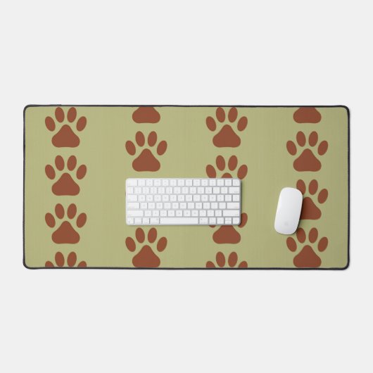 Bruin hondenpootpatroon bureaumat (Keyboard & Muis)