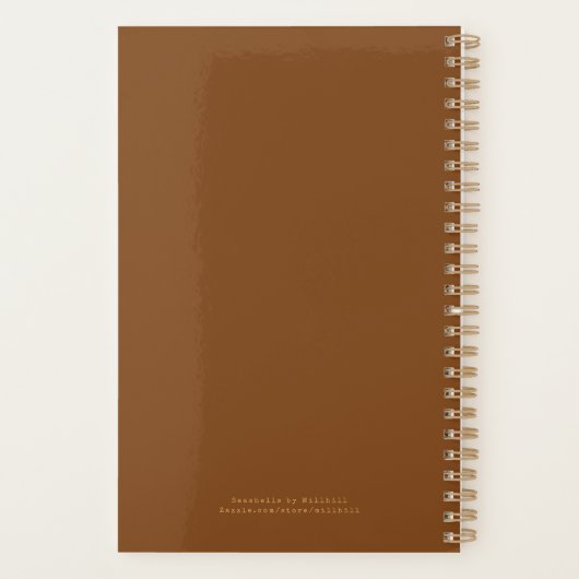 Bruin-hondenveld Foto-sjabloon Yarly Planner (Achterkant)