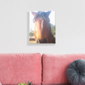 Bruin Horsey Liefde Canvas Afdruk (Insitu (Woonkamer))
