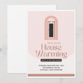 Bruin housewarming Party Uitnodiging, Housewarming Kaart (Voorkant / Achterkant)