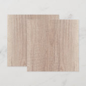 Bruin hout, blikbord Elegant blanco Sjabloon (Voorkant / Achterkant)