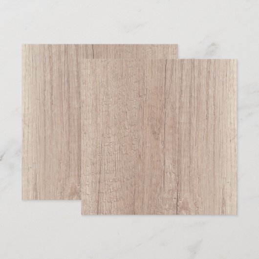 Bruin hout, blikbord Elegant blanco Sjabloon (Voorkant / Achterkant)