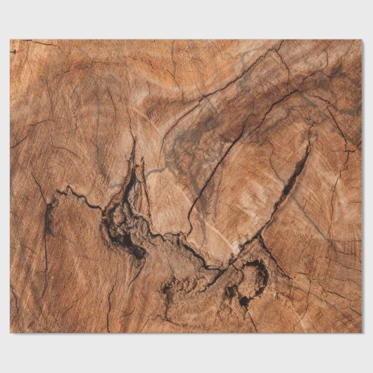 Bruin hout cadeaupapier (Vlak)