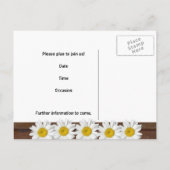 Bruin Hout Daisy Chain Foto Bewaar de datum Aankondigingskaart (Achterkant)