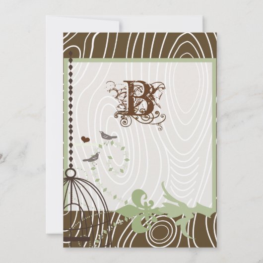 Bruin hout graan Vogels Margarita Groene Grenzen Kaart (Achterkant)