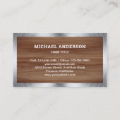 Bruin Hout Grain Bouw Hauling Dump Truck Visitekaartje (Achterkant)