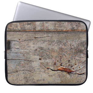 Bruin hout laptop sleeve