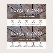 Bruin hout met dubbele loyaliteit visitekaartje (Binnenkant ongevouwen)