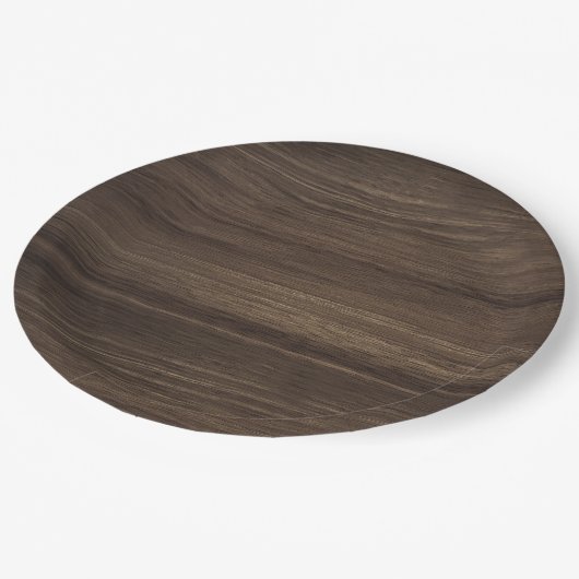 Bruin hout papieren bordje (Gekanteld)