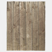 Bruin hout Patroon Handsome Rustic Fleece Deken (Voorkant)