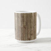 Bruin hout Patroon Handsome Rustic Koffiemok (Voorkant rechts)