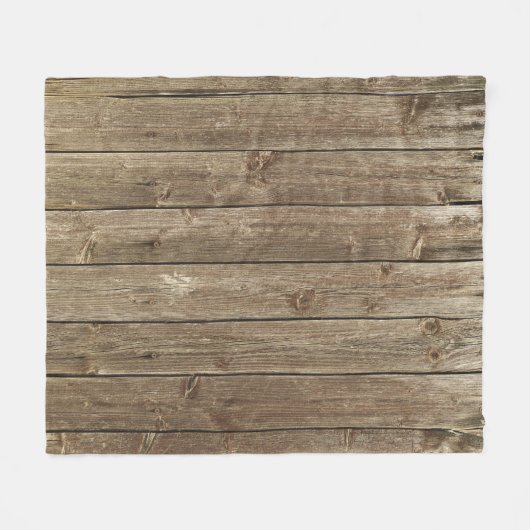 Bruin hout Pattern Rustic Fleece Blanket (Voorkant (Horizontaal))