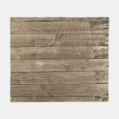 Bruin hout Pattern Rustic Fleece Blanket Deken (Voorkant (Horizontaal))