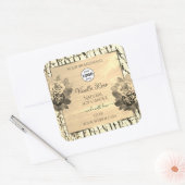 Bruin hout Rozen Etiketten Logo (Envelop)