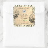 Bruin hout Rozen Etiketten Logo (Tas)