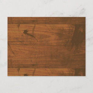 Bruin hout Rustisch patroon Briefkaart
