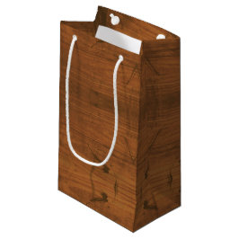 Bruin hout Rustisch patroon Klein Cadeauzakje