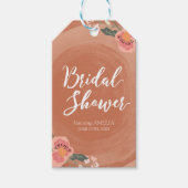 Bruin hout Rustisch Vrijgezellenfeest Cadeaulabel (Voorkant)