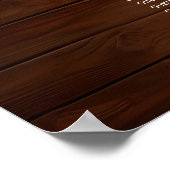 Bruin Hout String Lichten 10 Tafels Trouwstoelen Poster (Hoek)