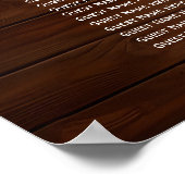 Bruin Hout String Lichten 11 Tafels Trouwstoelen Poster (Hoek)