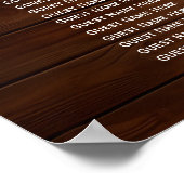 Bruin Hout String Lichten 9 Tafels Trouwstoelen Poster (Hoek)