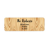 Bruin hout textuur op maat etiket (Voorkant)