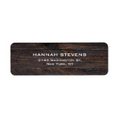 Bruin Hout Textuur Professioneel Elegant Modern Etiket (Voorkant)